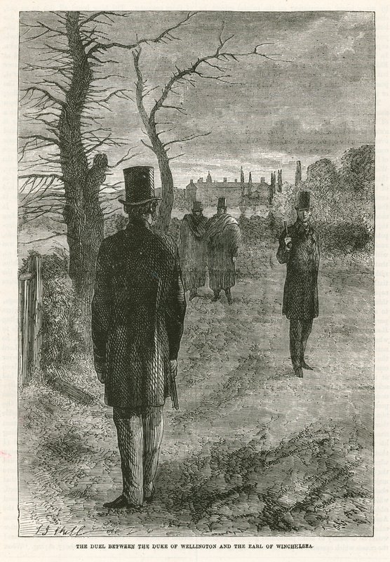 Il duello tra il Duca di Wellington e il Conte di Winchelsea da English School