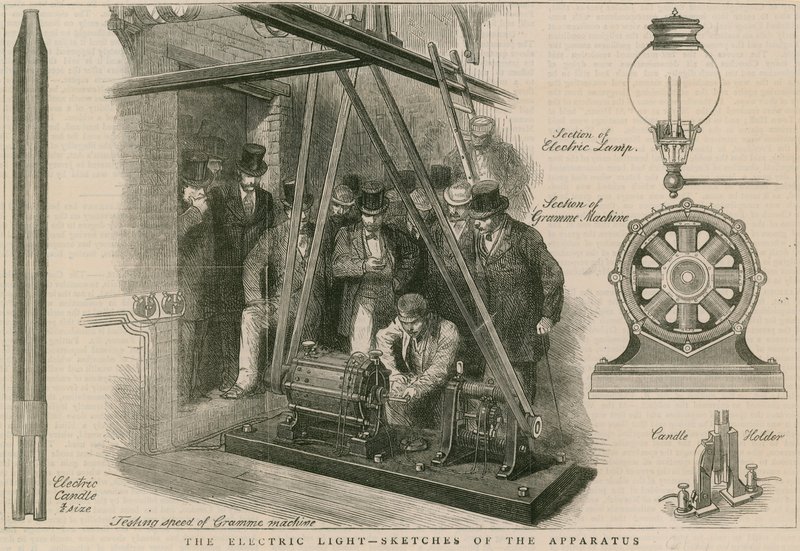 La luce elettrica - schizzi dell