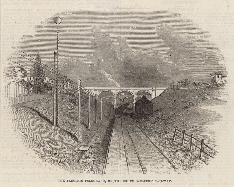 Il telegrafo elettrico sulla South Western Railway da English School