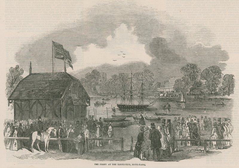 Il traghetto sulla Serpentine, Hyde Park, Londra da English School