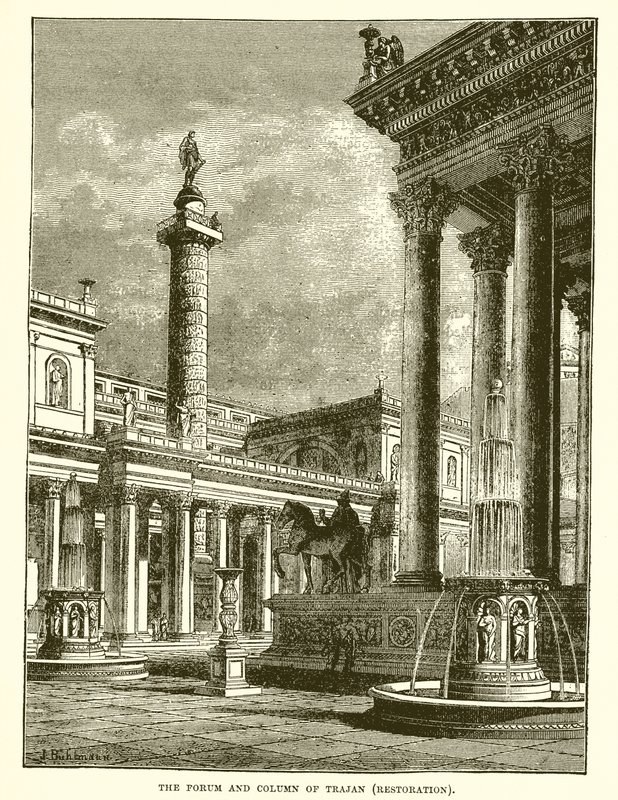 Il foro e la colonna di Traiano da English School