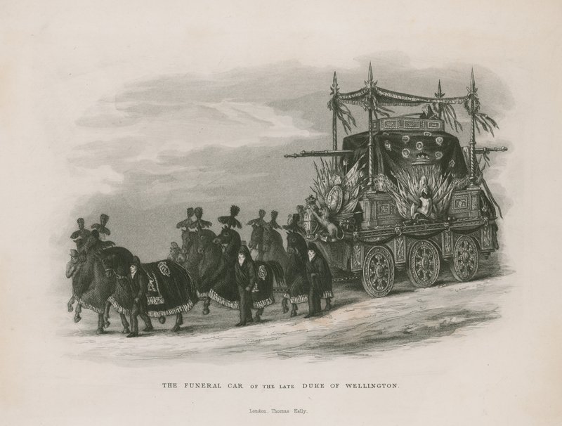 Carro funebre del defunto Duca di Wellington da English School