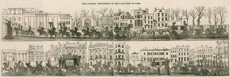 Il corteo funebre del defunto Duca di York da English School