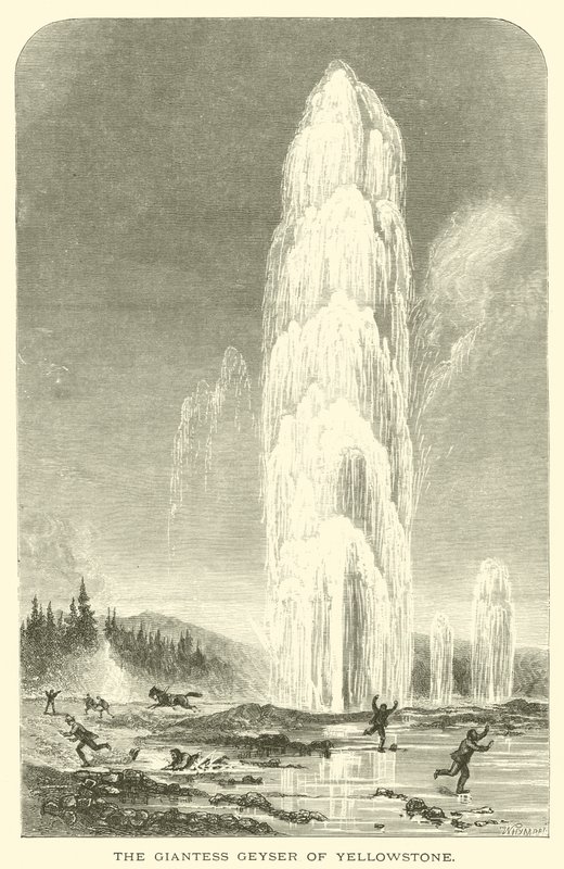 Il geyser gigante di Yellowstone da English School
