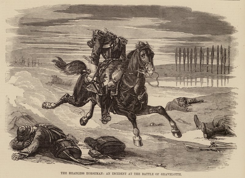 Il cavaliere senza testa, un incidente alla battaglia di Gravelotte da English School