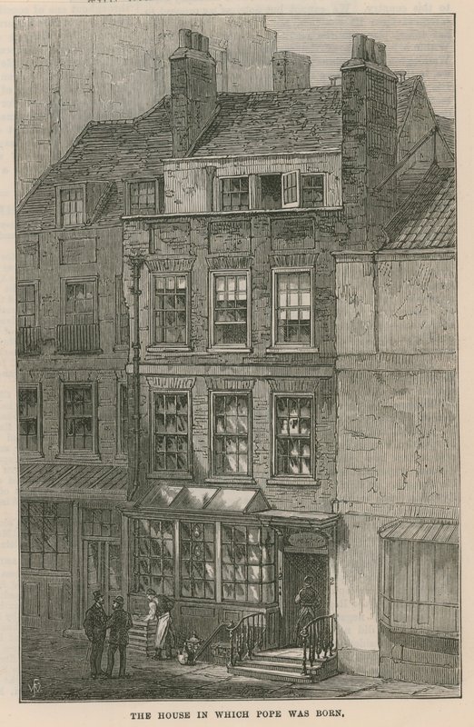La casa in cui è nato Alexander Pope da English School