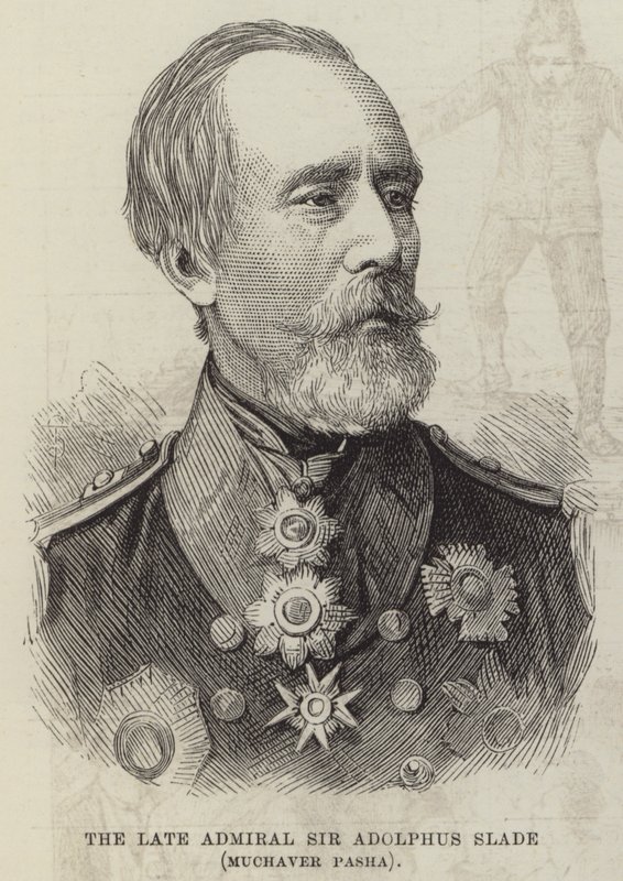 Il defunto ammiraglio Sir Adolphus Slade, Muchaver Pasha da English School