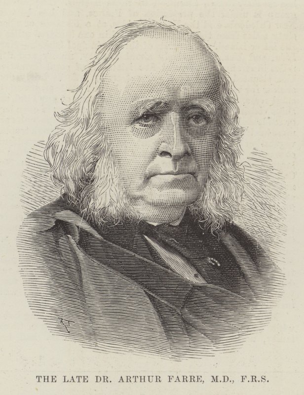 Il defunto Dr Arthur Farre, MD, FRS (incisione) da English School