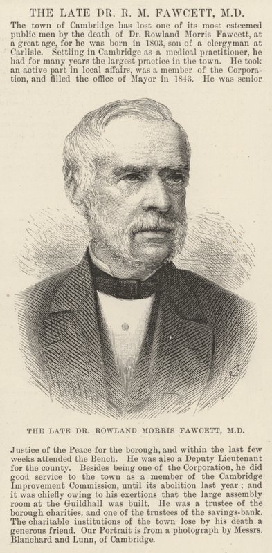Il defunto Dr Rowland Morris Fawcett, MD da English School