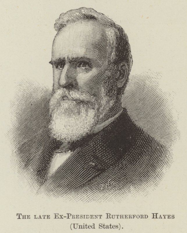 Il defunto ex presidente Rutherford Hayes, Stati Uniti da English School