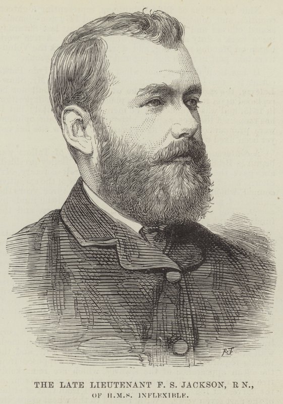 Il defunto tenente F S Jackson, RN, della HMS Inflexible da English School