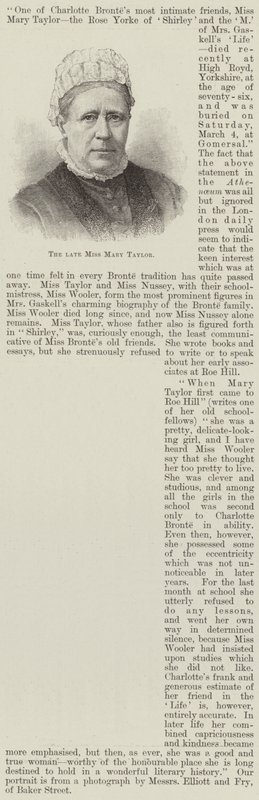 La defunta Signorina Mary Taylor da English School
