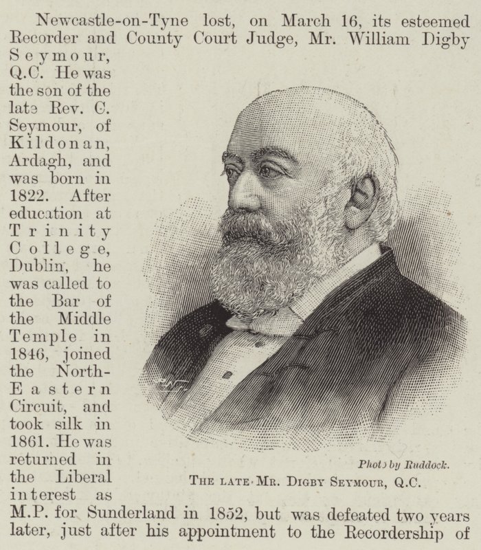 Il defunto signor Digby Seymour, QC da English School