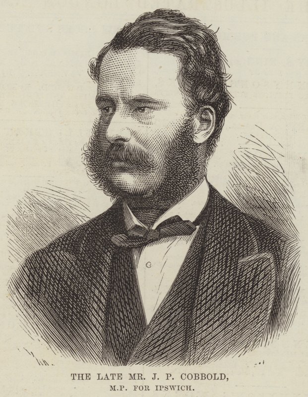 Il defunto Signor J P Cobbold, MP per Ipswich da English School