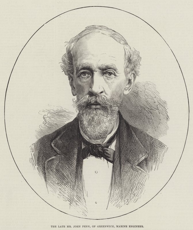 Il defunto Signor John Penn, di Greenwich, Ingegnere Navale da English School