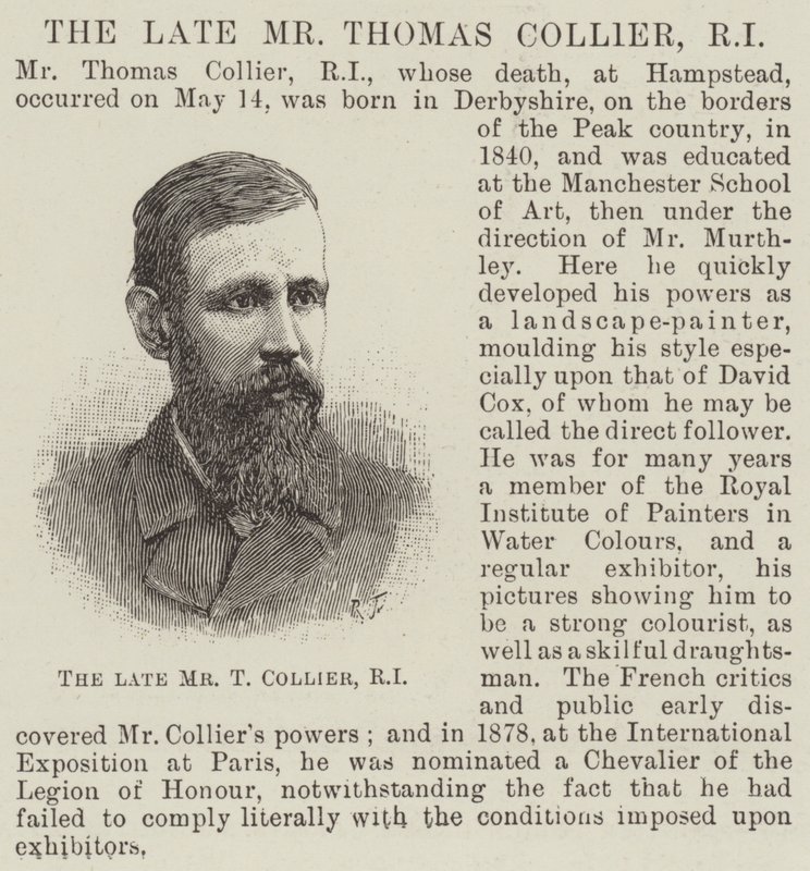 Il defunto Mr Thomas Collier, RI da English School