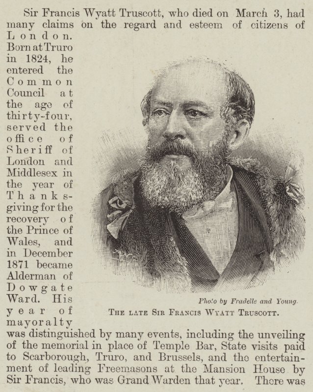 Il defunto Sir Francis Wyatt Truscott da English School