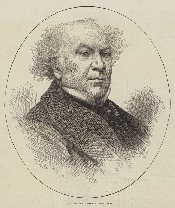Il defunto Sir James Murray, MD (incisione) da English School