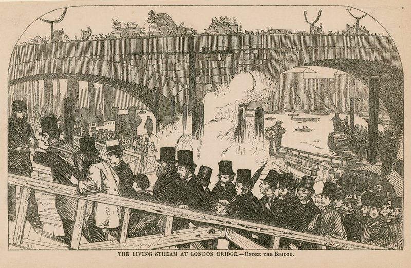 Il flusso vivente al London Bridge da English School