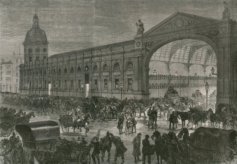 Il mercato della carne, Smithfield alle due del mattino da English School