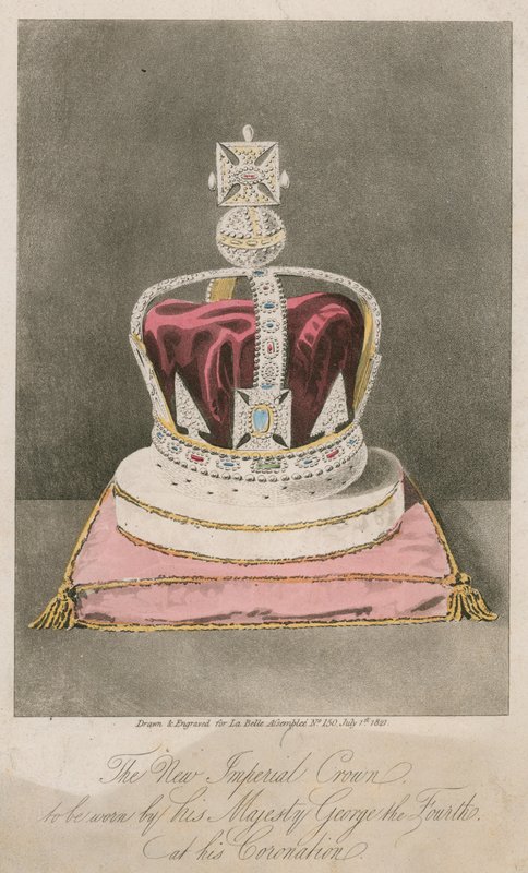 La nuova corona imperiale da indossare da Sua Maestà Giorgio IV alla sua incoronazione da English School