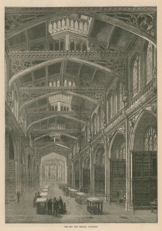 La nuova biblioteca cittadina, Guildhall, Londra da English School