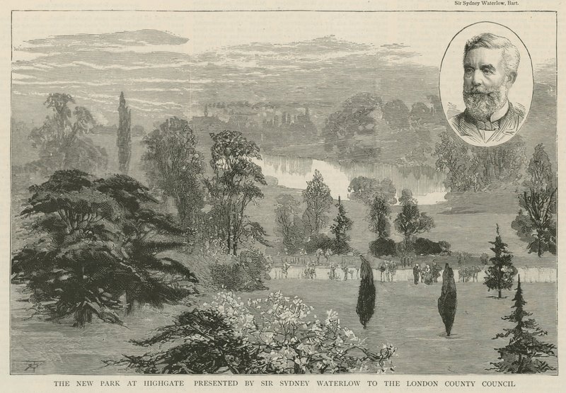 Il nuovo parco a Highgate presentato da Sir Sydney Waterlow da English School