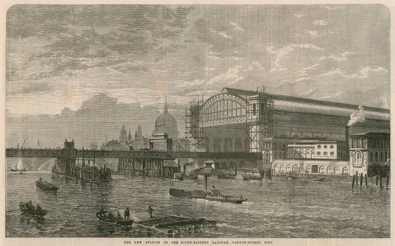 La nuova stazione della Ferrovia Sud-Orientale, Cannon Street, Londra da English School