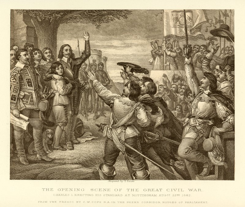 La scena di apertura della Grande Guerra Civile da English School
