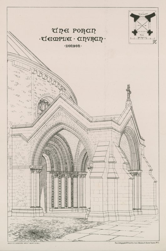 Il portico della Temple Church da English School