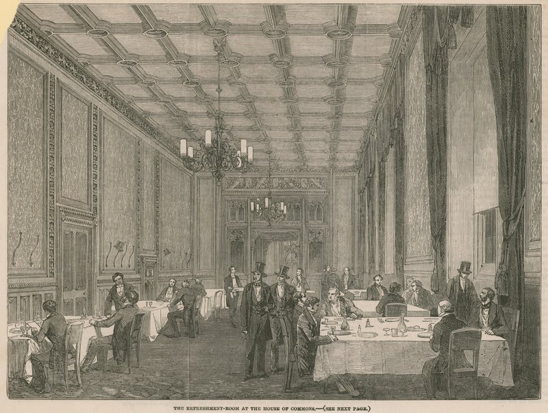 La sala rinfreschi alla Camera dei Comuni da English School