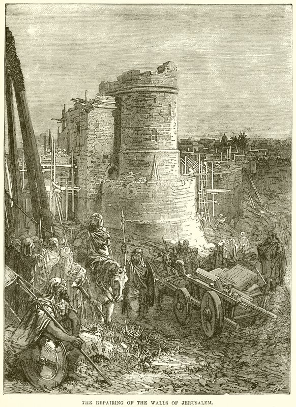 La riparazione delle mura di Gerusalemme da English School