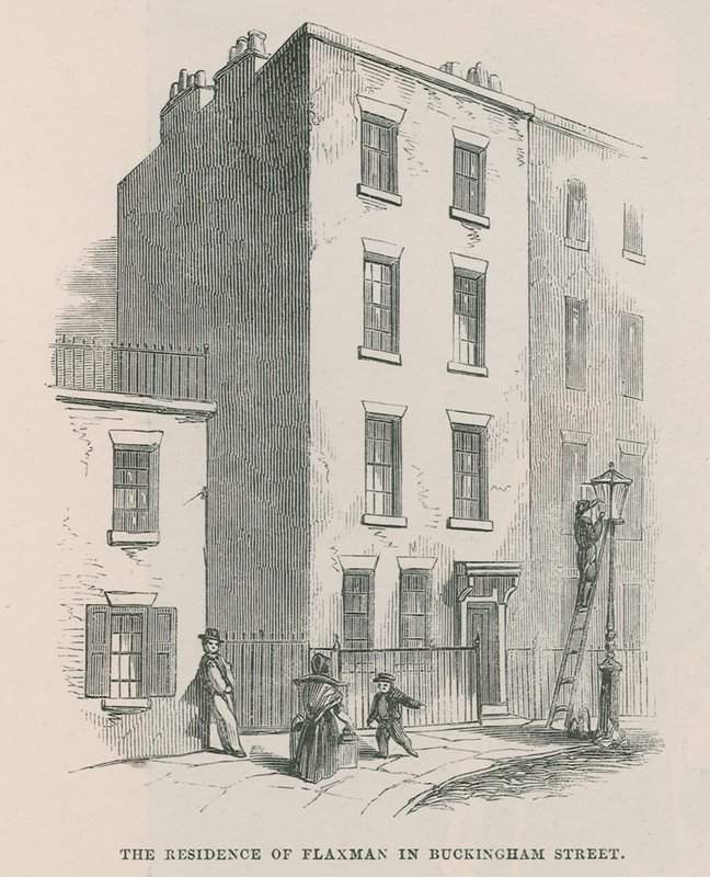 La residenza di John Flaxman in Buckingham Street da English School