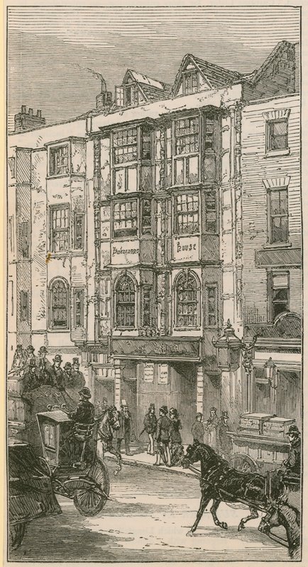 La cosiddetta casa di Shakespeare in Aldersgate Street da English School