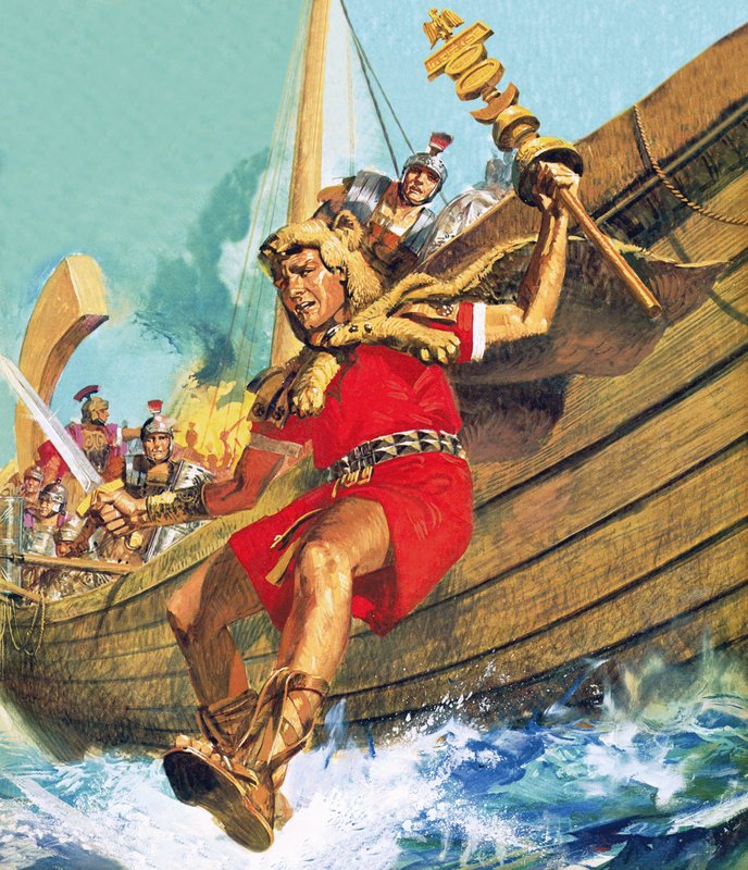 Il portabandiera della 10ª legione guida l