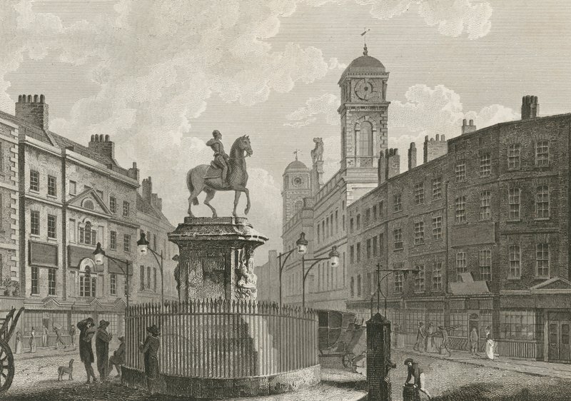 La statua di Carlo I a cavallo da English School