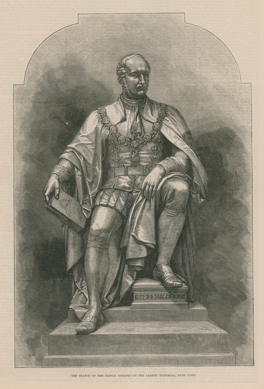 La statua del Principe Consorte sul Memoriale di Alberto da English School