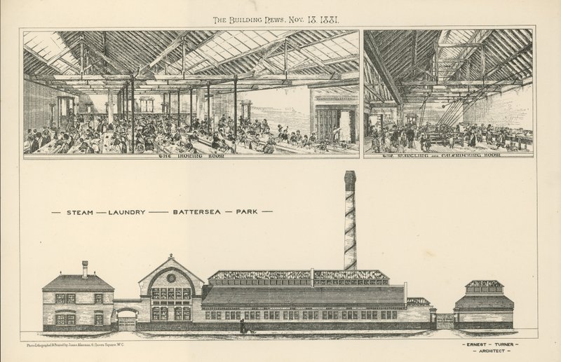 La lavanderia a vapore nel Battersea Park da English School