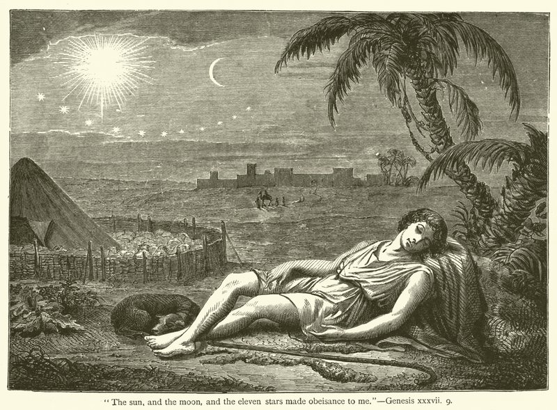 Il sole, la luna e le undici stelle si inchinarono a me, Genesi, xxxvii, 9 da English School