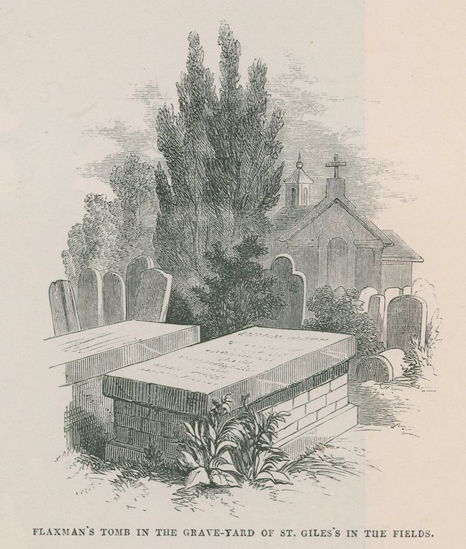 La tomba di John Flaxman nel cimitero di St Giless in the Fields da English School