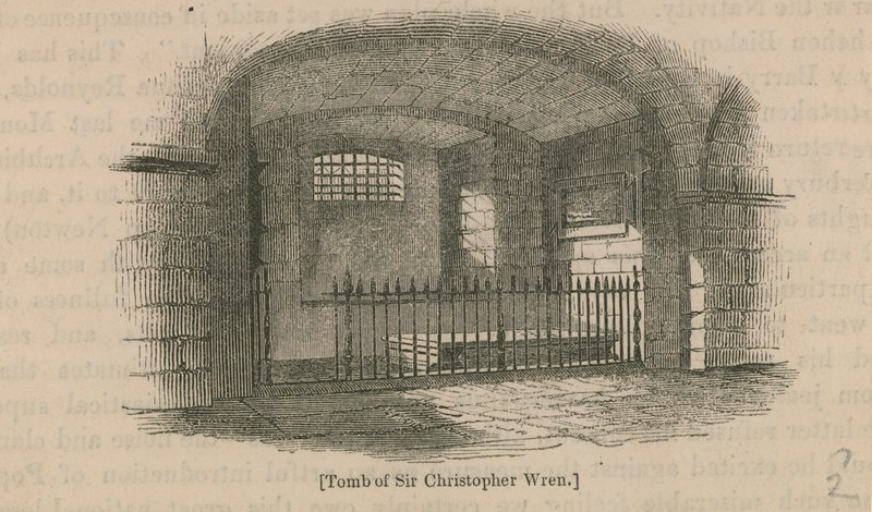 La tomba di Sir Christopher Wren da English School