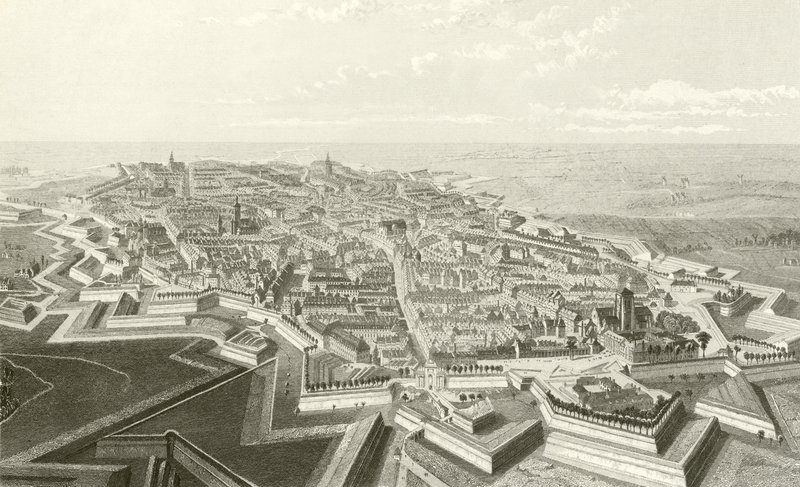 La città e la fortezza di Lille da English School