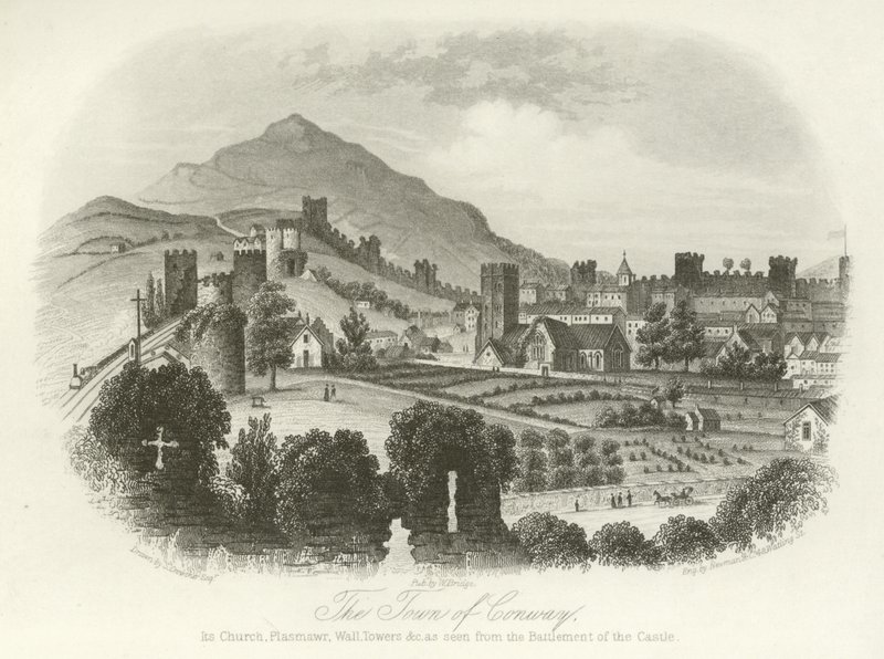 La città di Conwy, Galles del Nord da English School