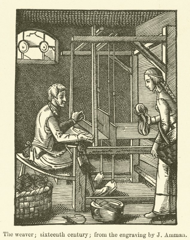 Il tessitore, XVI secolo, dall