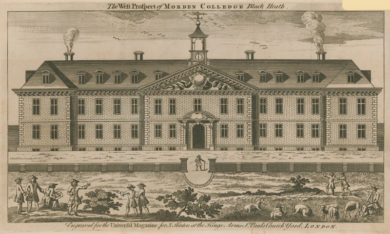 La prospettiva occidentale del Morden College da English School