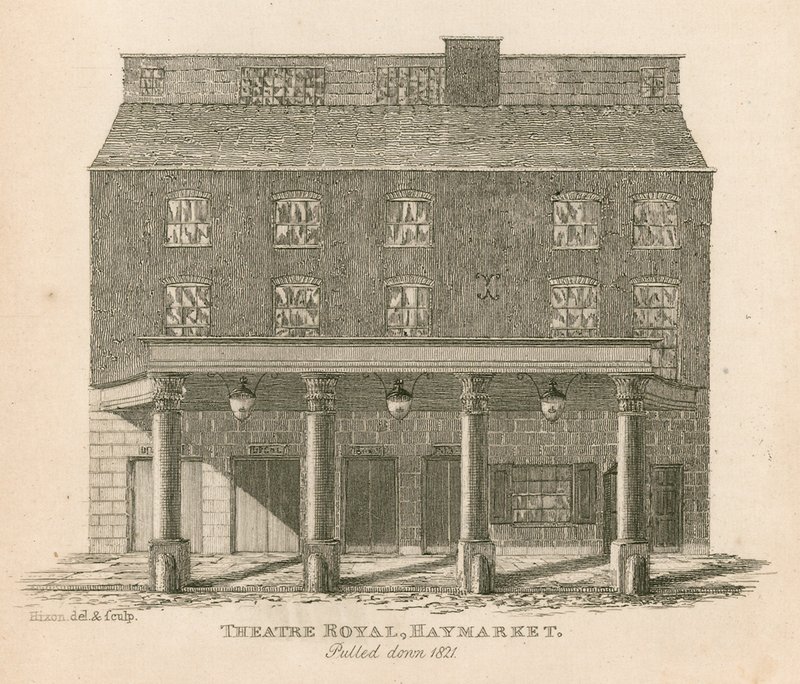 Teatro Reale, Haymarket, Londra, demolito nel 1821 da English School