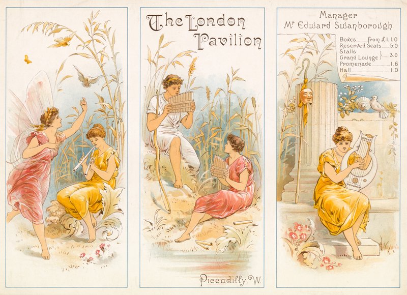 Programma teatrale, The London Pavilion, Piccadilly da English School