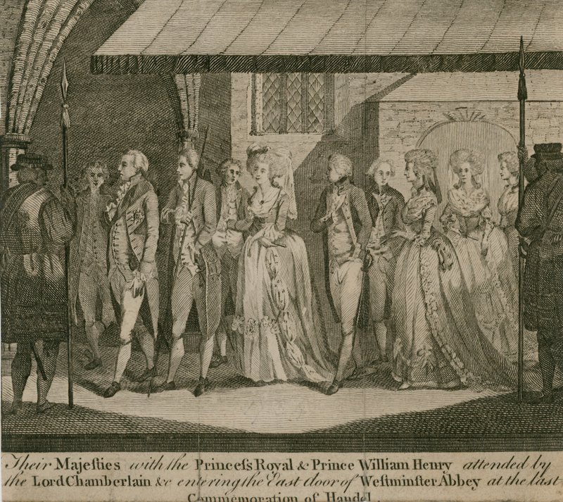Le loro Maestà con la Principessa Reale e il Principe William Henry da English School