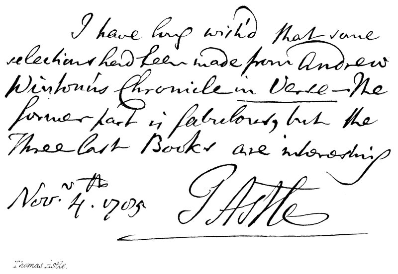 Thomas Astle da English School