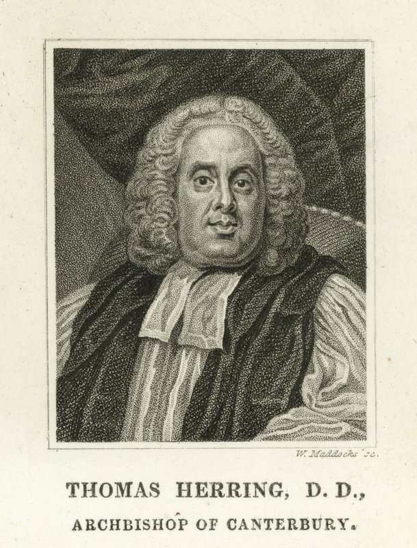 Thomas Herring, Arcivescovo di Canterbury (incisione) da English School